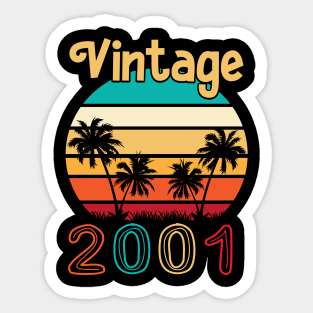 Summer Vintage 2001 Happy Birthday 19 Years Old To Me You Mommy Daddy Brother Sister Cousin Sticker